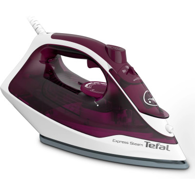 Утюг Tefal Express Steam, 2400Вт, 270мл, паровой удар -160гр, постоянный пар - 30гр, керам. подошва, бордовый Утюг Tefal Express Steam, 2400Вт, 270мл, паровой удар -160гр, постоянный пар - 30гр, керам. подошва, бордовый