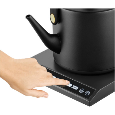 Електрочайник Catler 0.6л, Strix, заварник, нерж. сталь, підтримка температури, сенс. керув., чорний