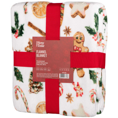 Плед ARDESTO Flannel 160х200см, 100% поліестер, імбирні пряники