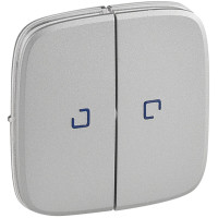 Клавіша 2-х клавішного вимикача з підсвічуванням Legrand Valena ALLURE, IN*MATIC, алюміній