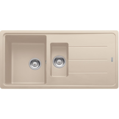 Мийка кухонна Franke Basis фраграніт, прямокут., з крилом, 970х500х200мм, чаша - 2, врізна, бежевий Мийка кухонна Franke Basis фраграніт, прямокут., з крилом, 970х500х200мм, чаша - 2, врізна, бежевий