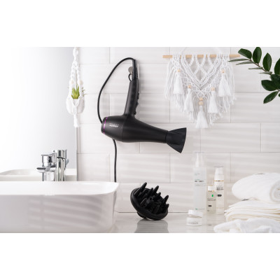 Фен ARDESTO Violet PRO HD-Y222PRO, 1850-2200Вт, 2 швидкості, 3 темп.режима, дифузор, чорний