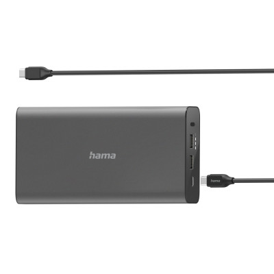 Аккумулятор портативный литий-ионный Power Bank Hama 26800 мА·ч, 60Вт, PD 00200012
