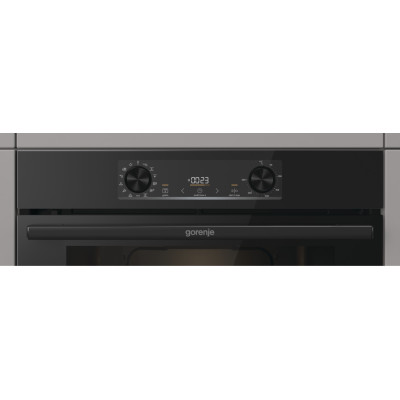 Духова шафа Gorenje електрична, 77л, A+, дисплей, IconLed, піроліз, готув. на різн рівнях, чорний