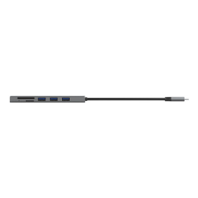 Trust USB-хаб HALYX FAST 3USB+CARD READER USB-C ALUMINIUM
