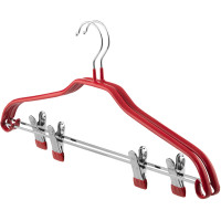 Набір вішаків з прищіпками ARDESTO 42см, 2шт, метал, ПВХ, червоний