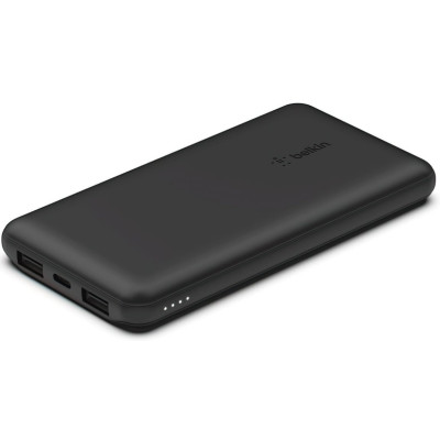 Аккумулятор портативный литий-ионный Power Bank Belkin 10000мА·ч, 15Вт, 2хUSB-A/USB-C, черный BPB011BTBK Аккумулятор портативный литий-ионный Power Bank Belkin 10000мА·ч, 15Вт, 2хUSB-A/USB-C, черный BPB011BTBK