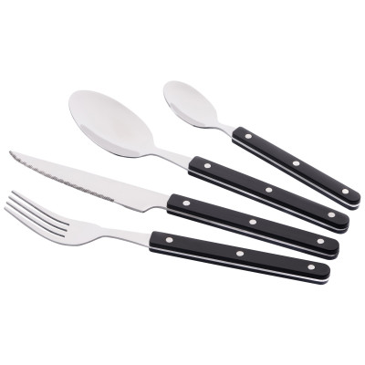 Набір столових приборів ARDESTO Gemini Aosta, 16 приборів, нержавіюча сталь, пластик, чорний Набір столових приборів ARDESTO Gemini Aosta, 16 приборів, нержавіюча сталь, пластик, чорний