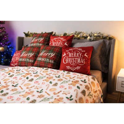 Плед ARDESTO Flannel 160х200см, 100% поліестер, імбирні пряники Плед ARDESTO Flannel 160х200см, 100% поліестер, імбирні пряники