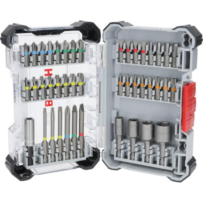 Біти Bosch Professional Extra Hard Screwdriver Bit Set, магнітний бітотримач, PH,PZ,T, SL, HEX, кейс, набір 46шт