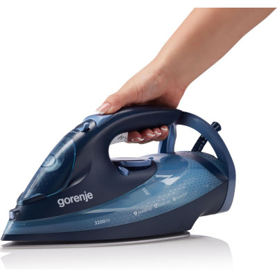 Утюг Gorenje, 3250Вт, 420мл, паровой удар-250гр, вертикальное отпаривание, антинакипь, автоотключение, керамическая подошва, черно-синий SIH3200DB Утюг Gorenje, 3250Вт, 420мл, паровой удар-250гр, вертикальное отпаривание, антинакипь, автоотключение, керамическая подошва, черно-синий SIH3200DB