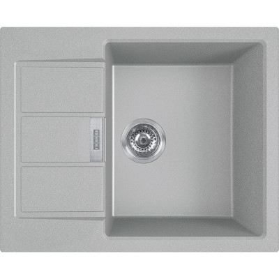 Кухонна мийка Franke Sirius 2.0, тектонайт, прямокутна, з крилом, 620х500х200, чаша-1, врізна, S2D 611-62, сірий