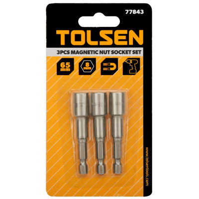 Головки торцеві Tolsen магнітні, 1/4