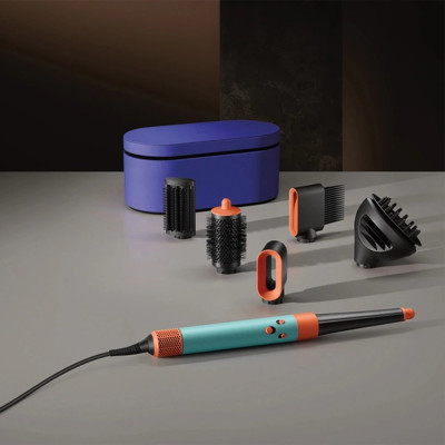 Стайлер Dyson Airwrap I.D. HS08 Curly/Coily Ceramic Patina/Topaz, 1300Вт, темп.режимів-3, D -30,40mm, насадок-6, кейс, кераміка, блакитно-мідний