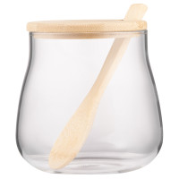 Банка для зберігання ARDESTO Midori Sugar 500мл, скло, бамбук, прозорий
