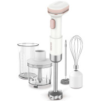 Блендер Sencor заглибний Pulse, 180Вт, 4в1, чаша-700мл, безпровідний, USB-C, капучинатор, біло-рожевий Блендер Sencor заглибний Pulse, 180Вт, 4в1, чаша-700мл, безпровідний, USB-C, капучинатор, біло-рожевий