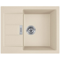 Мийка кухонна Franke Sirius 2 тектонайт, прямокут., з крилом, 620х500х200мм, чаша - 1, врізна, бежевий