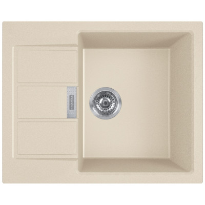 Мийка кухонна Franke Sirius 2 тектонайт, прямокут., з крилом, 620х500х200мм, чаша - 1, врізна, бежевий
