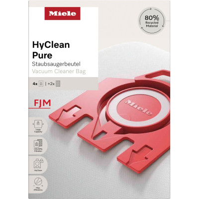 Мішки для пилососів Miele HyClean Pure FJM 3.5л, 4шт Мішки для пилососів Miele HyClean Pure FJM 3.5л, 4шт