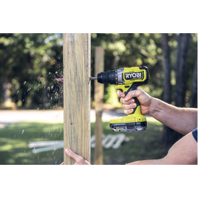Шуруповерт-дрель ударный аккумуляторный Ryobi ONE+ HP RPD18C-242S 18В 1х2А-ч 1х4А-ч ЗП 54Нм 450-1700об-хв 1кг сумка