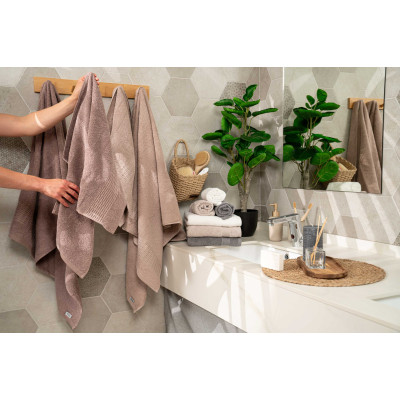 Набір рушників махрових ARDESTO Lotus, 50х90см, 70х140см, 2шт, 100% бавовна, коричневий світлий