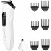 Тример Rowenta Trim&Style, для бороди, носа, вусів і голови, мережа+акум., насадок-7, сталь, білий