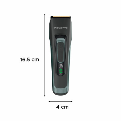 Машинка для стрижки Rowenta Advancer, для бороди, вусів, голови, мережа+акум., роторний мотор, насадок-2, кейс, титан.напил., темно-зелений