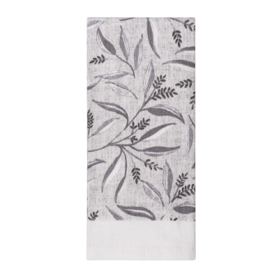 Набір рушничків для кухні ARDESTO Grey leaves 38х63см, 2шт, 100% бавовна, cірий