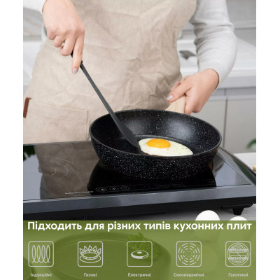 ARDESTO Сковорідка Midori 26 см, чорний мармур, алюміній