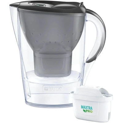 Фільтр-глечик Brita Marella XL Memo MXPro 3.5л (2л очищеної води) з фільтр-картриджем, сірий