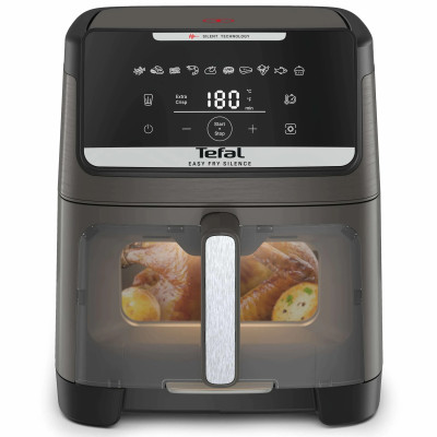 Мультипіч Tefal Easy Fry Silence XXL, 1800Вт, чаша-7, сенсорне керув., 10 програм, з віконцем, пластик, темно-сірий