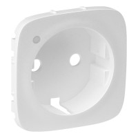 Лицьова панель розетки з індикатором Schuko Legrand Valena ALLURE, INMATIC, білий