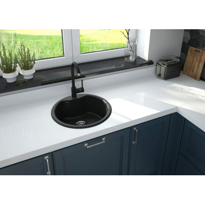 Набір для кухні Deante Solis, гранітна мийка ZRS_2803 + зміш. BEN_262M, графіт-хром Набір для кухні Deante Solis, гранітна мийка ZRS_2803 + зміш. BEN_262M, графіт-хром