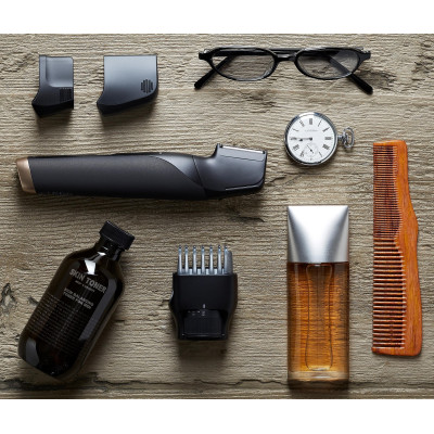 Тример Panasonic, для бороди, вусів, голови та тіла, мережа+акум., насадок-2, чохол, швидка зарядка, чорно-золотий Тример Panasonic, для бороди, вусів, голови та тіла, мережа+акум., насадок-2, чохол, швидка зарядка, чорно-золотий