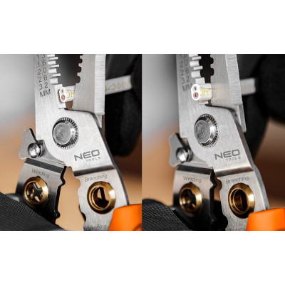 Neo Tools Кліщі обтискні, для обтиску наконечників 0.8-3.2мм кв., 180мм Neo Tools Кліщі обтискні, для обтиску наконечників 0.8-3.2мм кв., 180мм