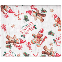 Скатертина ARDESTO Christmas Gingerbread 140х180см, 100% поліестер, червоний