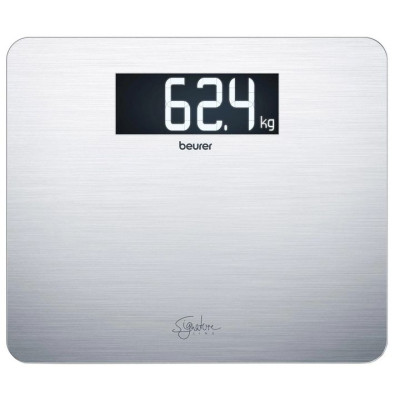 Ваги Beurer підлогові, 200кг, товщина 8мм, аnti-fingerprint, AAAx3 в комплекті, скло/сталь, сірий