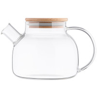 Заварник Ardesto Gemini 1000мл, боросиликатное стекло, бамбук, прозрачный Заварник Ardesto Gemini 1000мл, боросиликатное стекло, бамбук, прозрачный