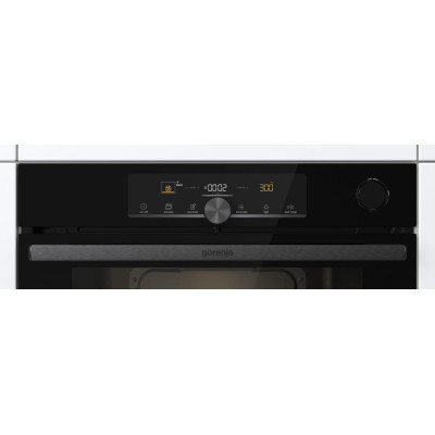 Gorenje Духова шафа електрична, 77л, A+, пара, дисплей, 300 °C, Wi-Fi, чорний