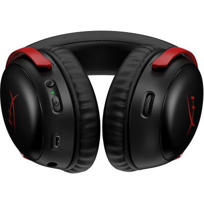 HyperX Гарнітура ігрова Cloud III, WL/USB-A/USB-C, чорно-червоний