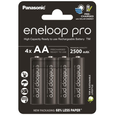 Акумулятори Panasonic Eneloop AA/HR06 NI-MH 2500 mAh BL 4 шт Акумулятори Panasonic Eneloop AA/HR06 NI-MH 2500 mAh BL 4 шт