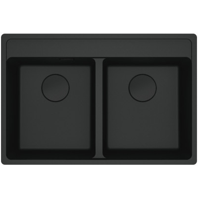 Мийка кухонна Franke Maris, фраграніт, прямокутник, без крила, 760х510х200мм, чаша - 2, врізна, MRG 620 TL, чорний матовий Мийка кухонна Franke Maris, фраграніт, прямокутник, без крила, 760х510х200мм, чаша - 2, врізна, MRG 620 TL, чорний матовий