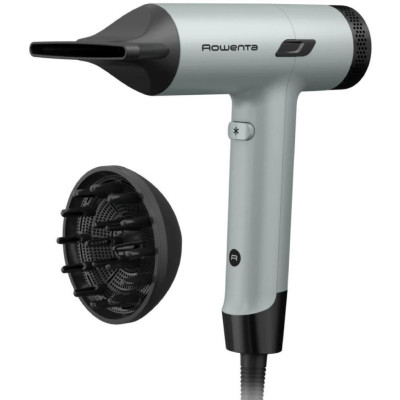 Фен Rowenta Tiny, 1600Вт, 3 режими, дифузор, іоніз-я, хол. обдув, зелено-чорний Фен Rowenta Tiny, 1600Вт, 3 режими, дифузор, іоніз-я, хол. обдув, зелено-чорний