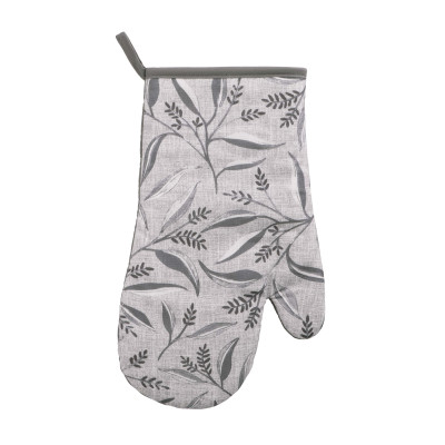 Набір прихваток для кухні ARDESTO Grey leaves 18х20см, 18х30см, 100% поліестер (верх), 100% бавовна (низ), cірий