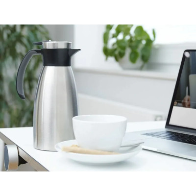 Термоглечик Tefal Soft Grip, 1.5л, нежавіюча сталь, пластик, чорний