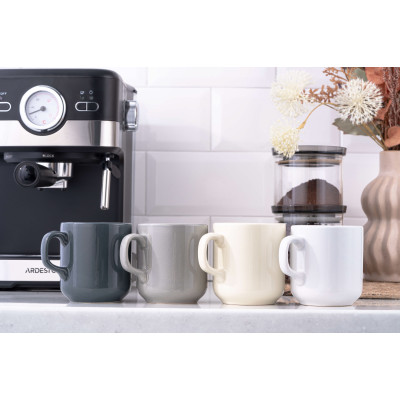 Чашка ARDESTO Carlo, 280мл, кераміка, сірий