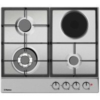 Варильна поверхня Hansa комбінована (3 газ + 1 електро), 60см, нержавіюча сталь