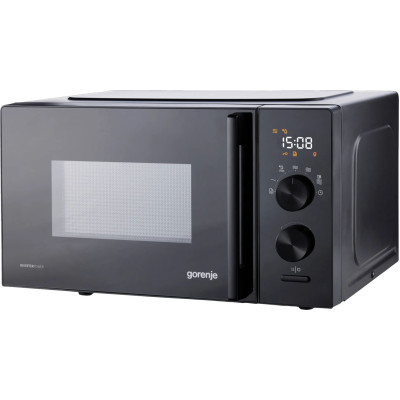 Мікрохвильова піч Gorenje, 20л, електр. керув., 800Вт, дисплей, 20 програм, інвертор, чорний Мікрохвильова піч Gorenje, 20л, електр. керув., 800Вт, дисплей, 20 програм, інвертор, чорний