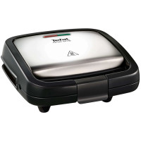Сендвічмейкер Tefal Croc Time 700Вт, 1 пластина-гриль, корпус-пластик, чорно-сріблястий
