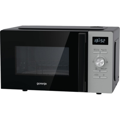 Микроволновая печь Gorenje, 20л, электр. упр., 800Вт, гриль, дисплей, 11 программ, нерж (MO20A4XH)
